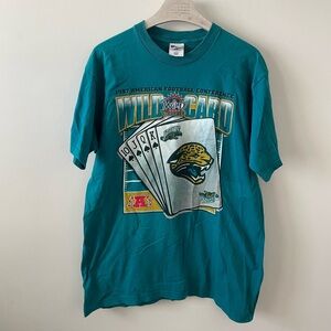 VTG 1997 Jacksonville Jaguars Men's L Wild Card Weekend ProPlayer NFL T-Shirt